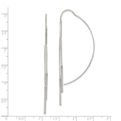 Sterling Silver Polished Multi-Strand Bar Threader Earrings