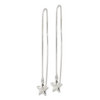 Sterling Silver Polished Star Threader Earrings