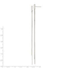 Sterling Silver Polished Multi-Strand Snake Chain Post Dangle Earrings