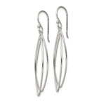 Sterling Silver Polished Double Marquise Shape Dangle Earrings