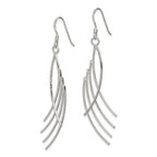 Sterling Silver Polished Fancy Curved Design Dangle Earrings