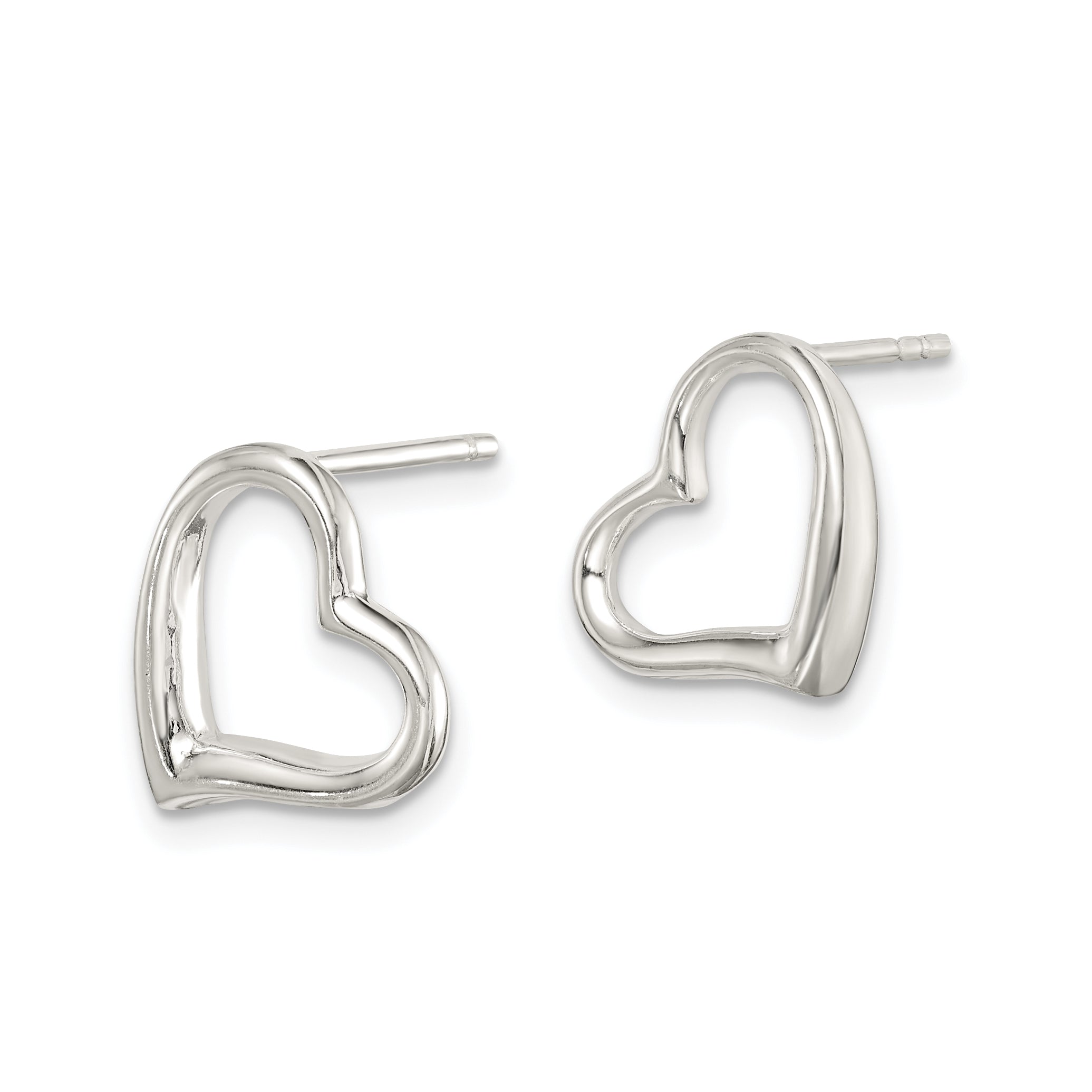 Sterling Silver Heart Earrings Secondary image