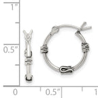 Sterling Silver Antiqued Fancy Hoop Earrings