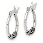Sterling Silver Round Antiqued Fancy Earrings