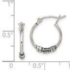 Sterling Silver Round Antiqued Fancy Earrings