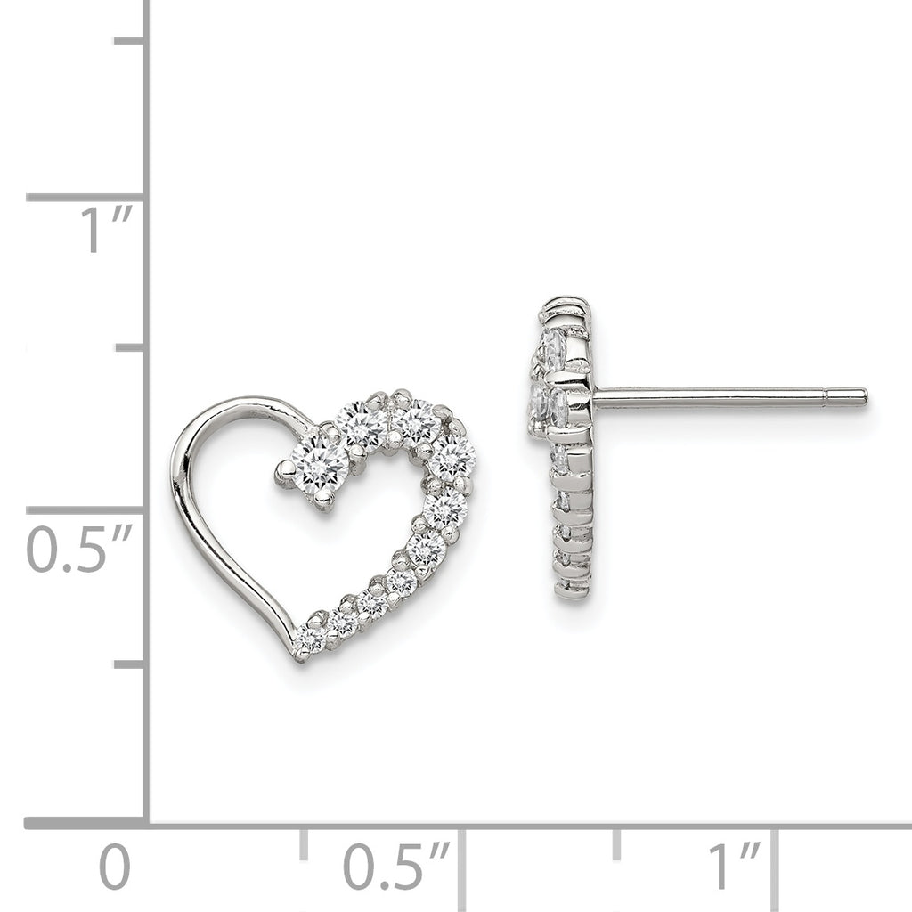 Sterling Silver CZ Journey Earrings