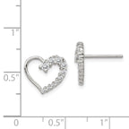 Sterling Silver CZ Journey Earrings