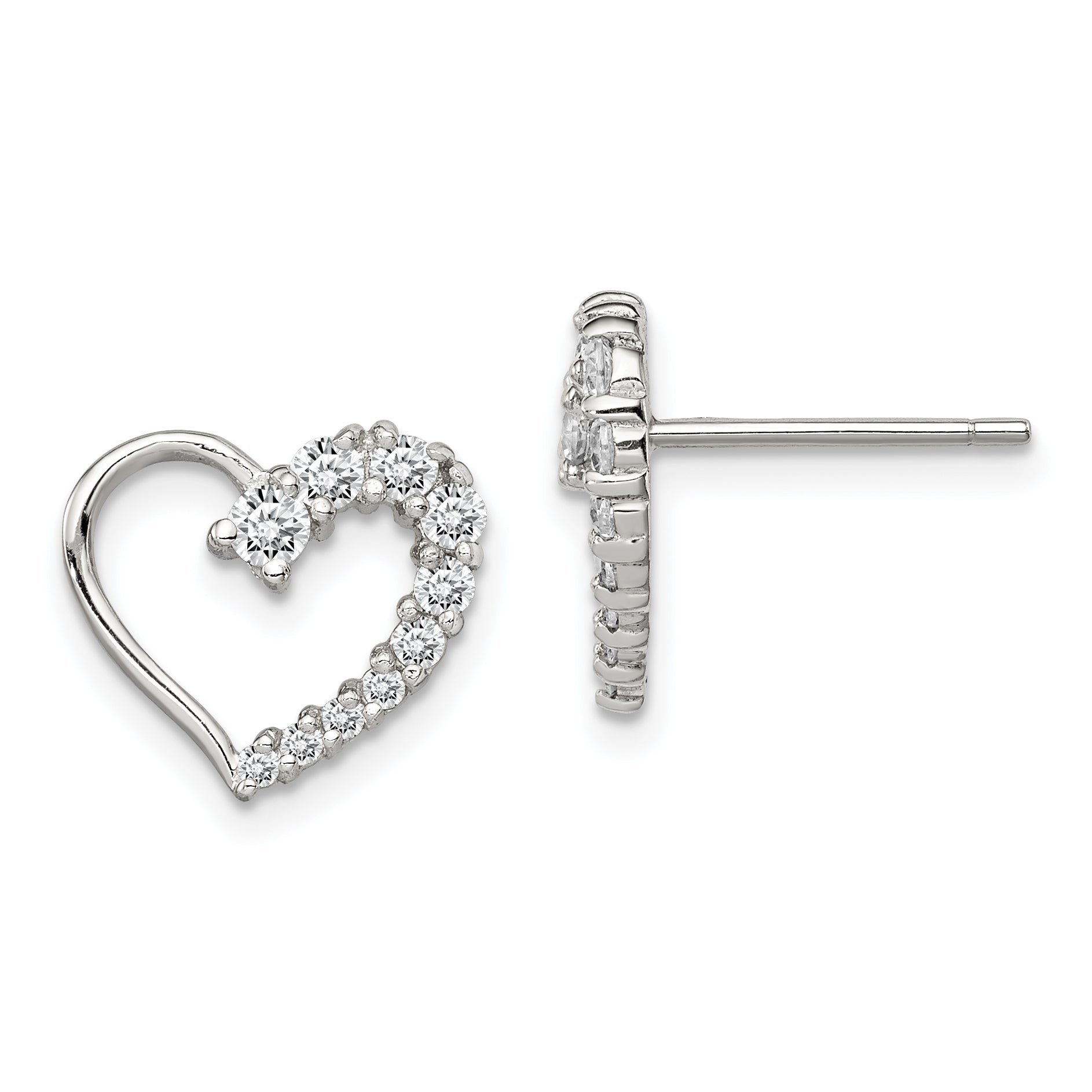 Sterling Silver CZ Journey Earrings Main image