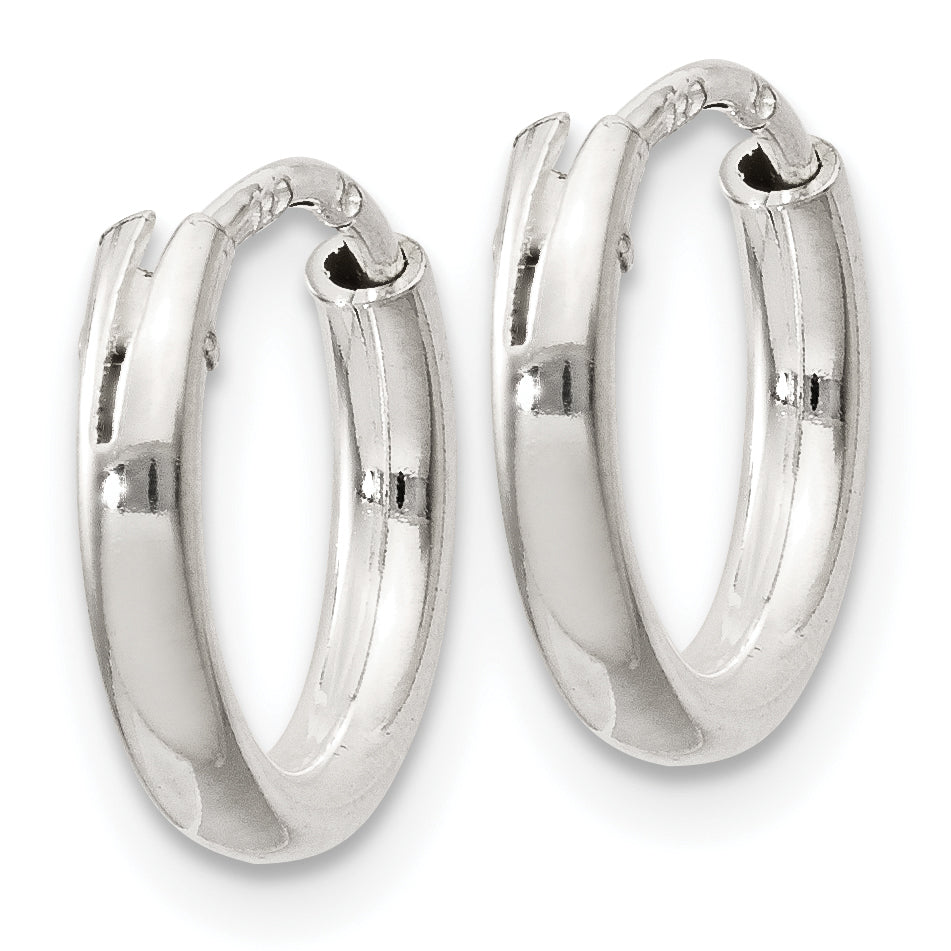 Sterling Silver 2mm Hoop Earrings Secondary image