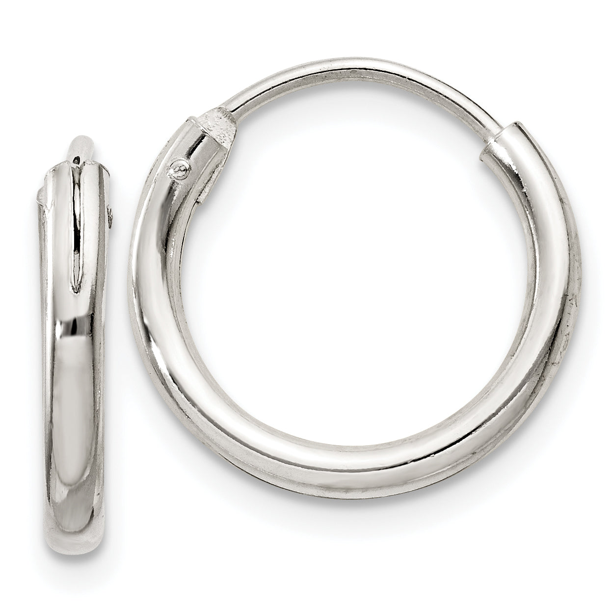 Sterling Silver 2mm Hoop Earrings Main image