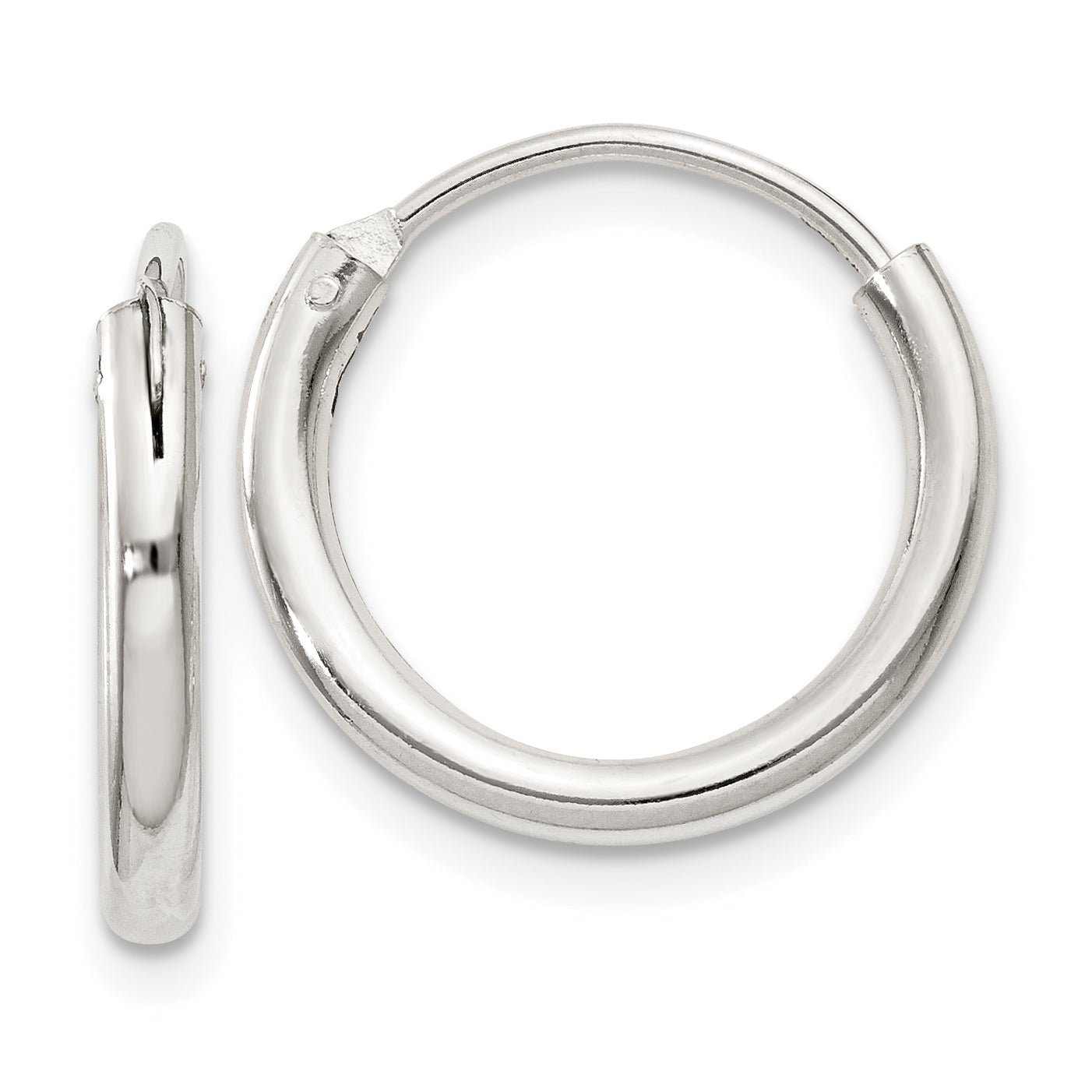 Sterling Silver 2mm Hoop Earrings Main image