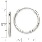 Sterling Silver 2mm Hoop Earrings