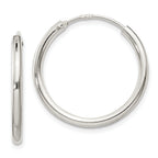 Sterling Silver 2mm Hoop Earrings