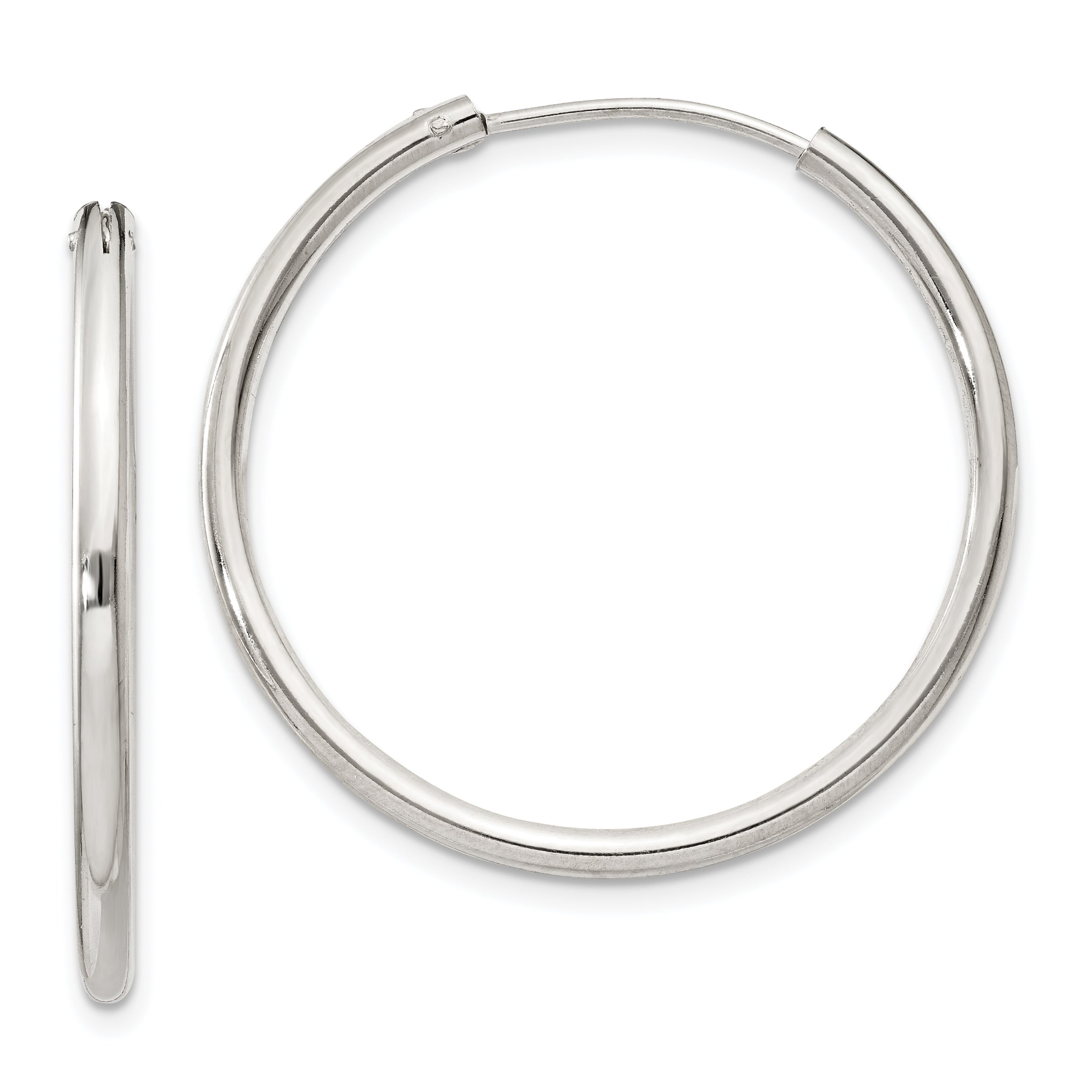 Sterling Silver 2mm Hoop Earrings Main image
