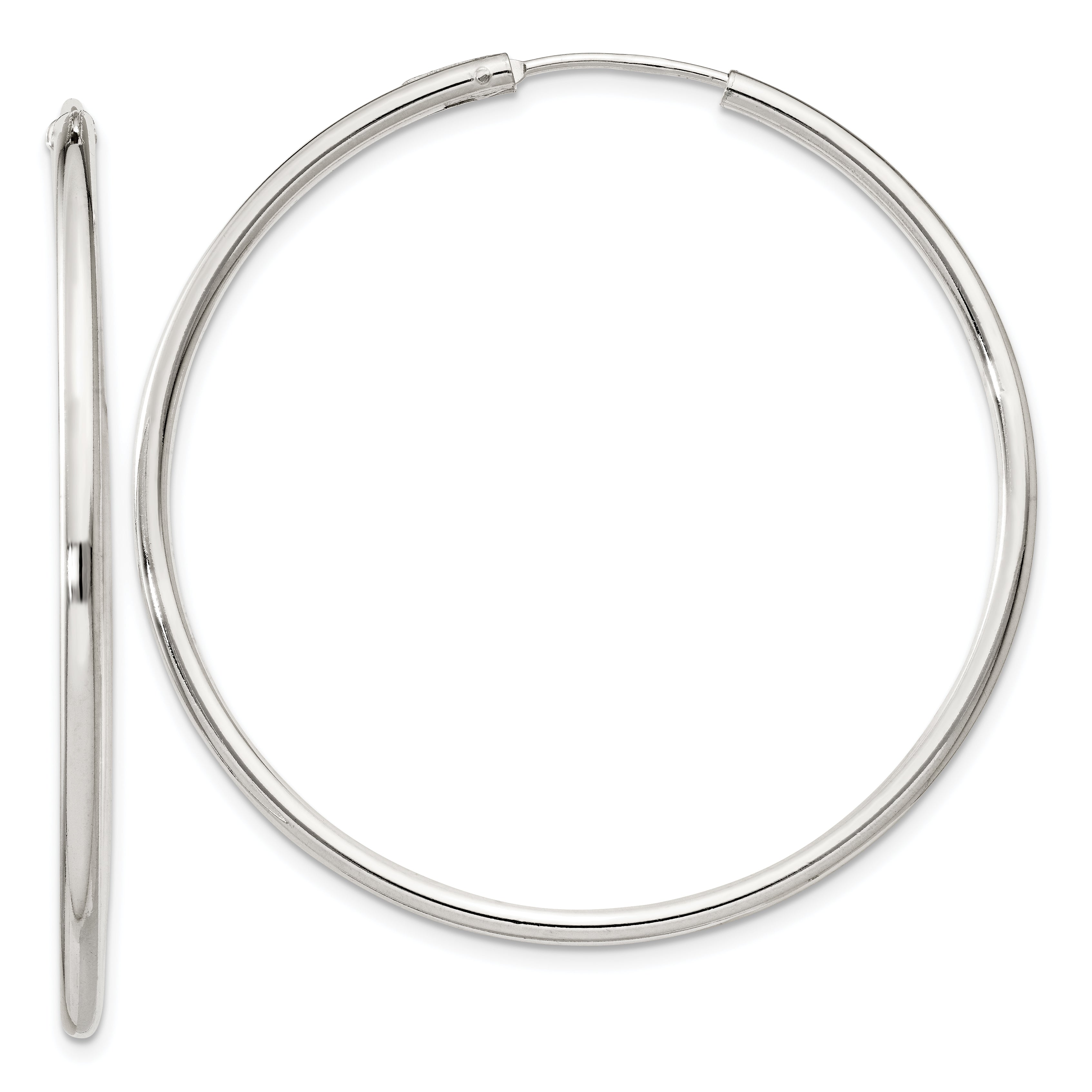 Sterling Silver 2mm Hoop Earrings Main image
