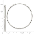 Sterling Silver 2mm Hoop Earrings