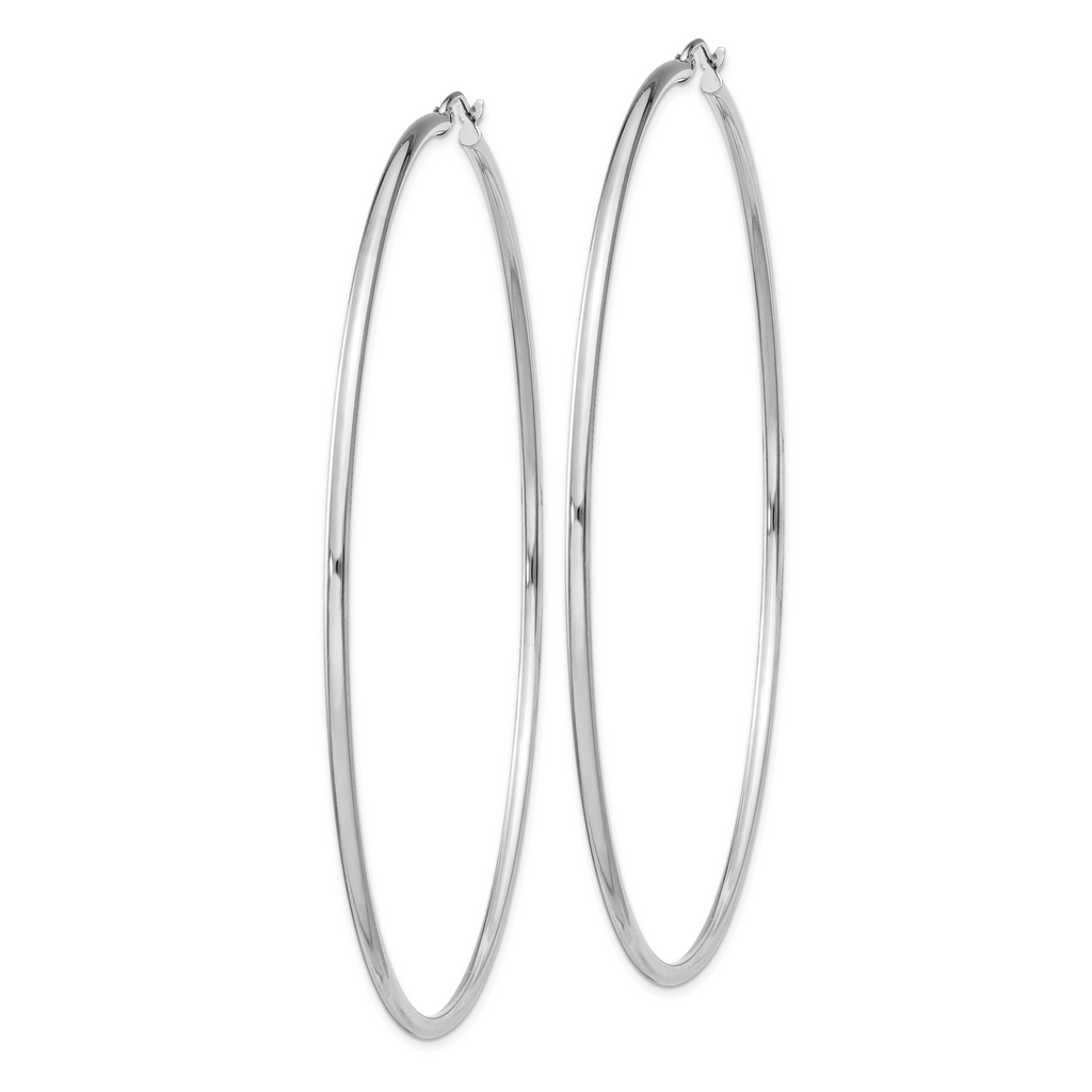 Round Hoop Earrings in Sterling Silver