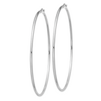 Round Hoop Earrings in Sterling Silver