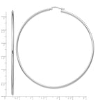 Round Hoop Earrings in Sterling Silver