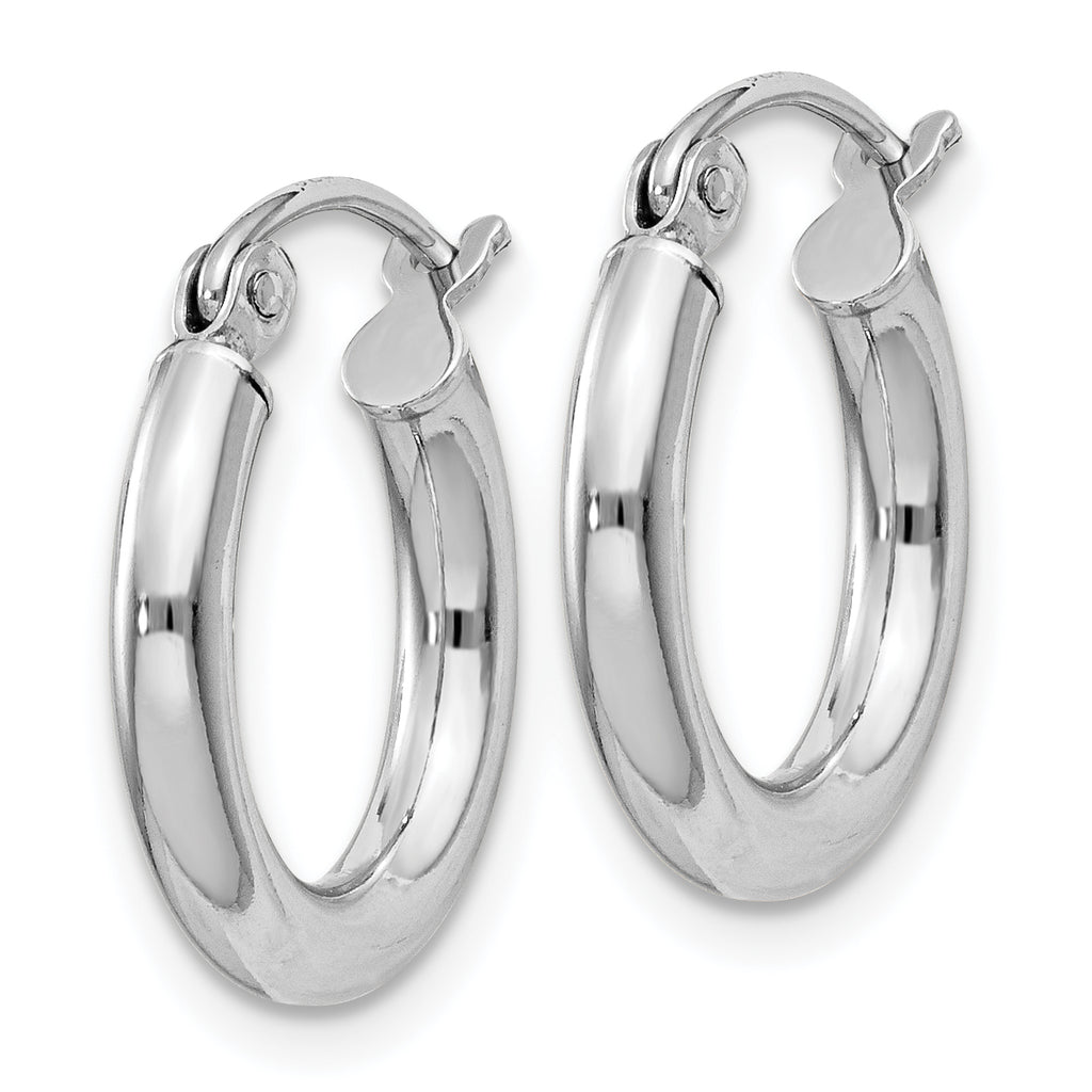 Round Hoop Earrings in Sterling Silver