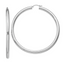 Sterling Silver Rhodium-plated 4mm Round Hoop Earrings