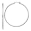 Sterling Silver Rhodium-plated 2mm Diamond Cut Hoop Earrings