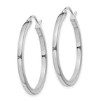 Square Tube Hoop Earrings in Sterling Silver