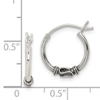 Antiqued Hoop Earrings in Sterling Silver