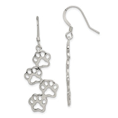 Sterling Silver Paw Prints Earrings
