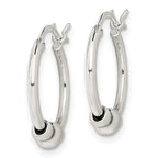 Sterling Silver Antiqued Hoop Earrings