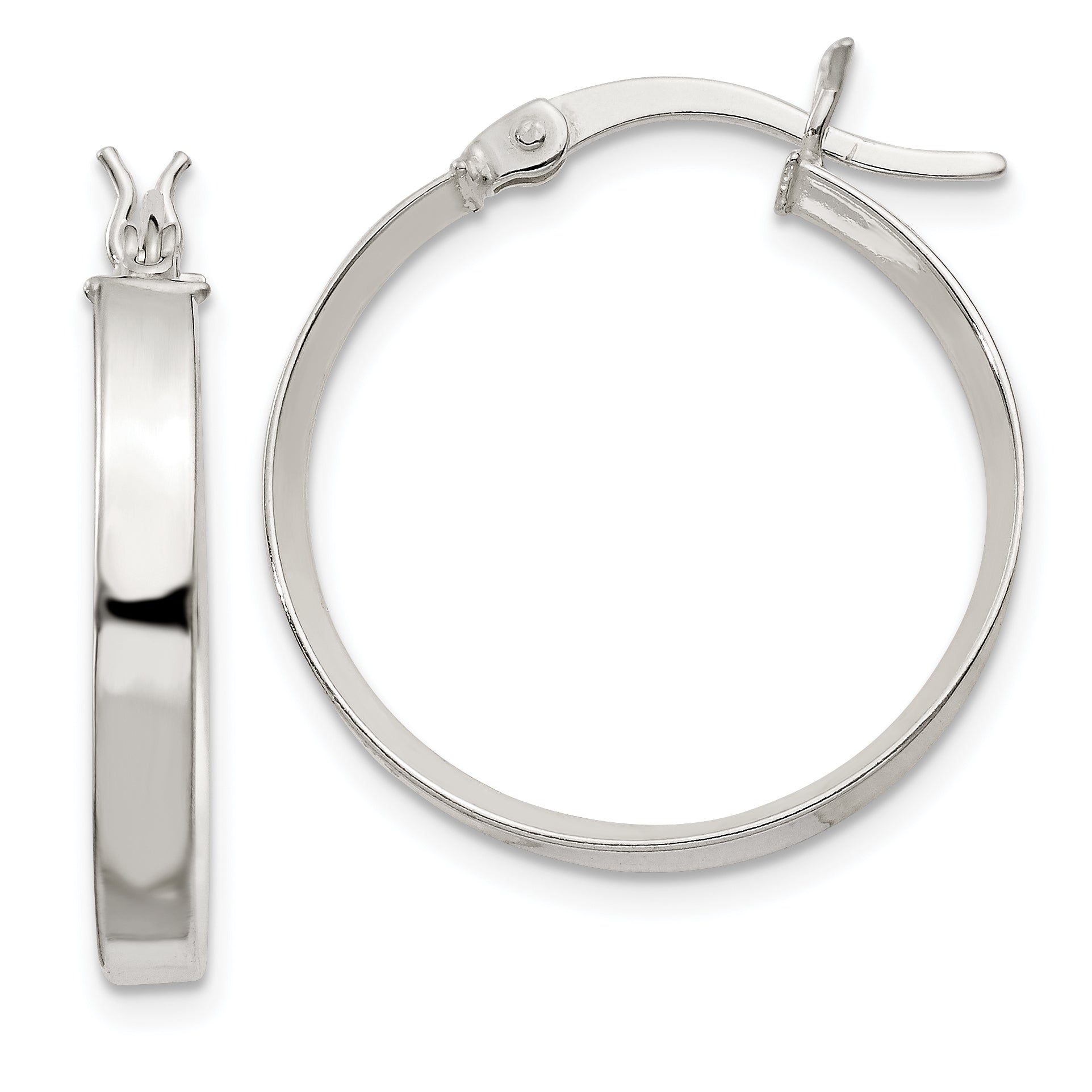 Sterling Silver 2.75x20mm Hoop Earrings Main image