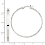 Sterling Silver 2.75x40mm Hoop Earrings