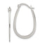 Sterling Silver Polished Oval Hoop Earrings