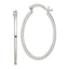 Sterling Silver Polished 1.5mm Square Tube Oval Hoop Earrings
