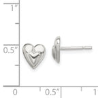 Sterling Silver Polished Heart Post Earrings