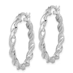 Twisted Hoop Earrings in Sterling Silver