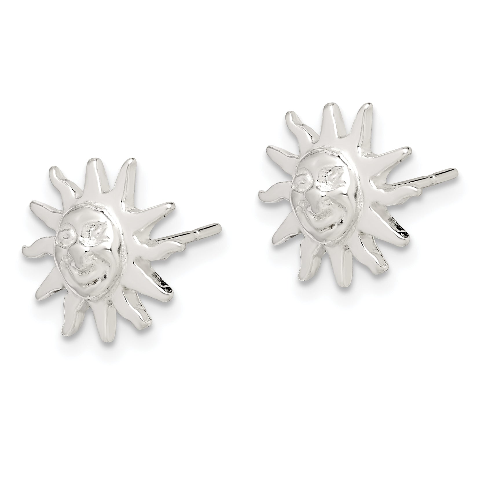 Sterling Silver Sun Mini Earrings Secondary image