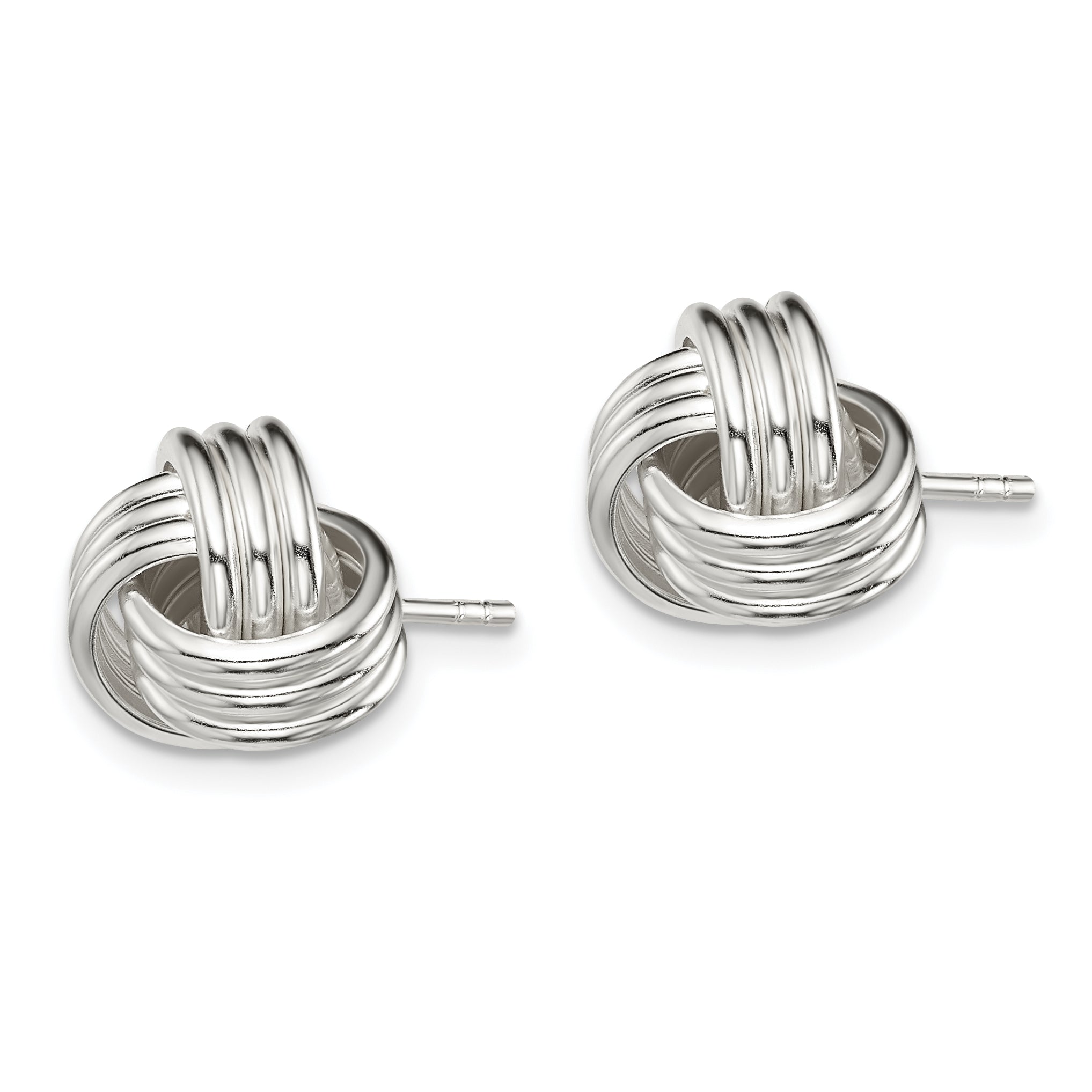 Sterling Silver Twisted Knot Post Earrings Secondary image