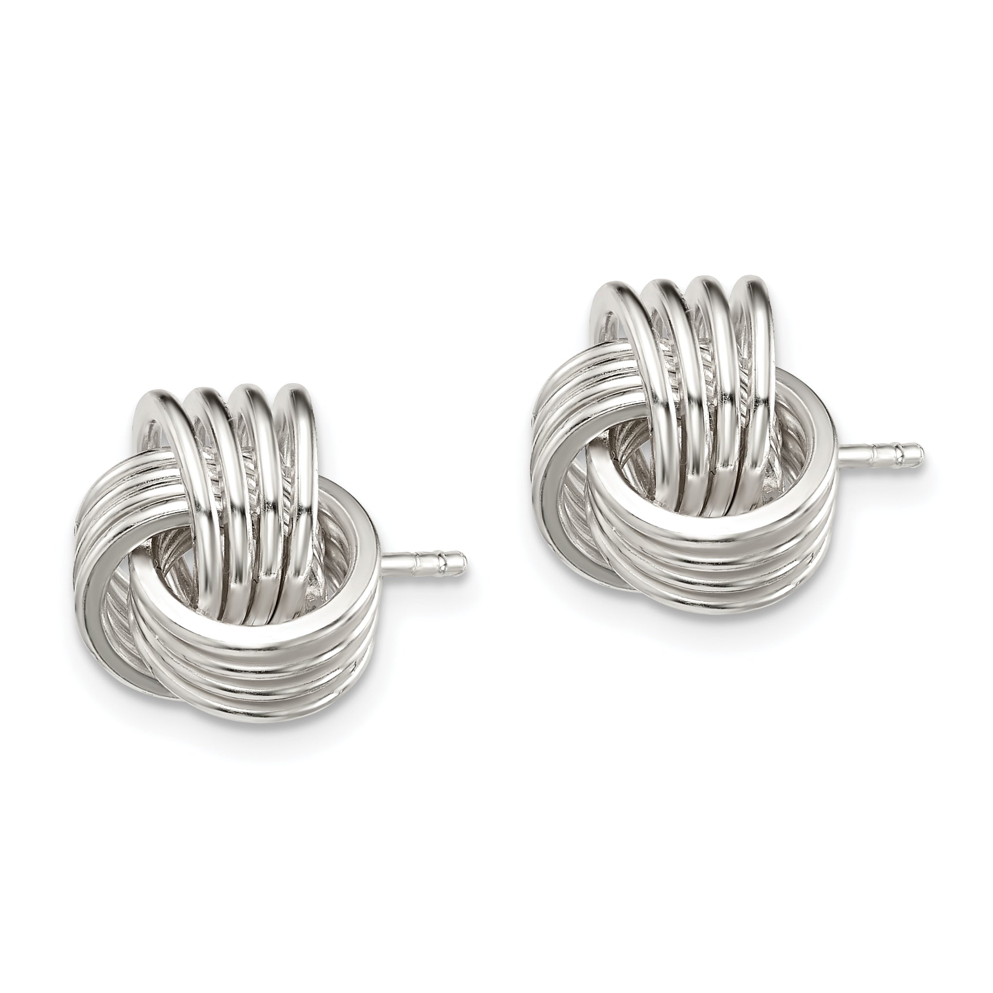 Sterling Silver Polished Knot Post Earrings Secondary image