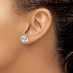 Sterling Silver Polished Knot Post Earrings