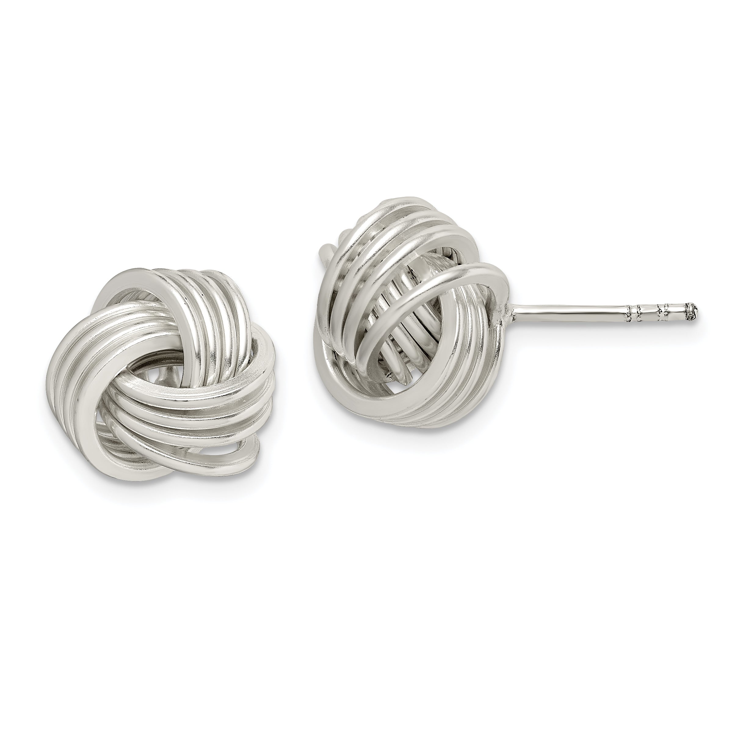 Sterling Silver Polished Knot Post Earrings Main image