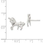 Sterling Silver Unicorn Mini Earrings