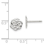 Sterling Silver Polished Celtic Knot Post Earrings