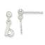Sterling Silver Polished B Dangle Post Earrings