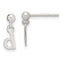 Sterling Silver Polished D Dangle Post Earrings