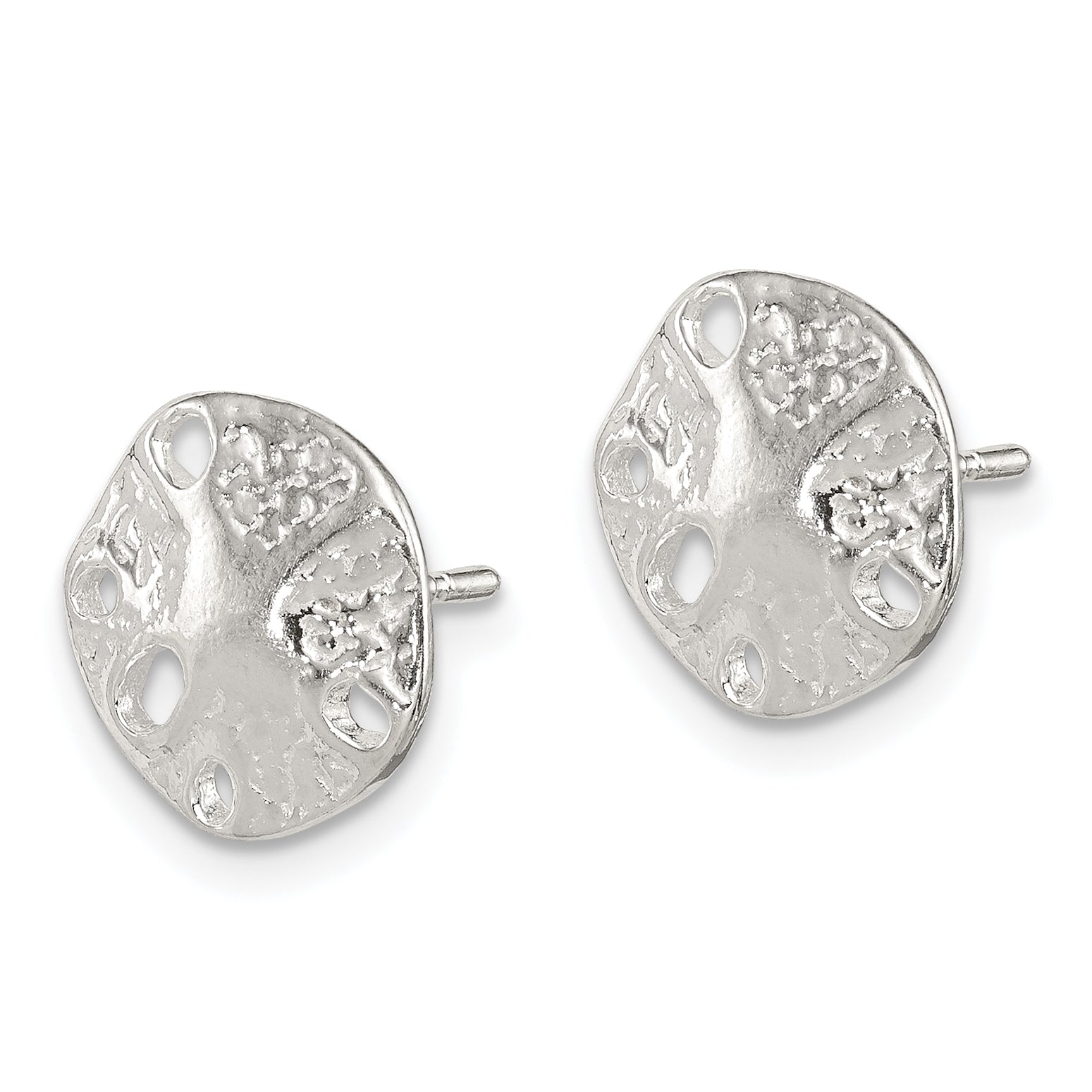 Sterling Silver Sand Dollar Mini Earrings Secondary image
