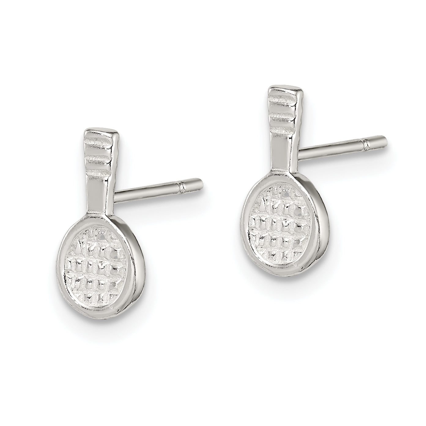 Sterling Silver Tennis Racquet Mini Earrings Secondary image