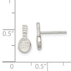 Sterling Silver Tennis Racquet Mini Earrings