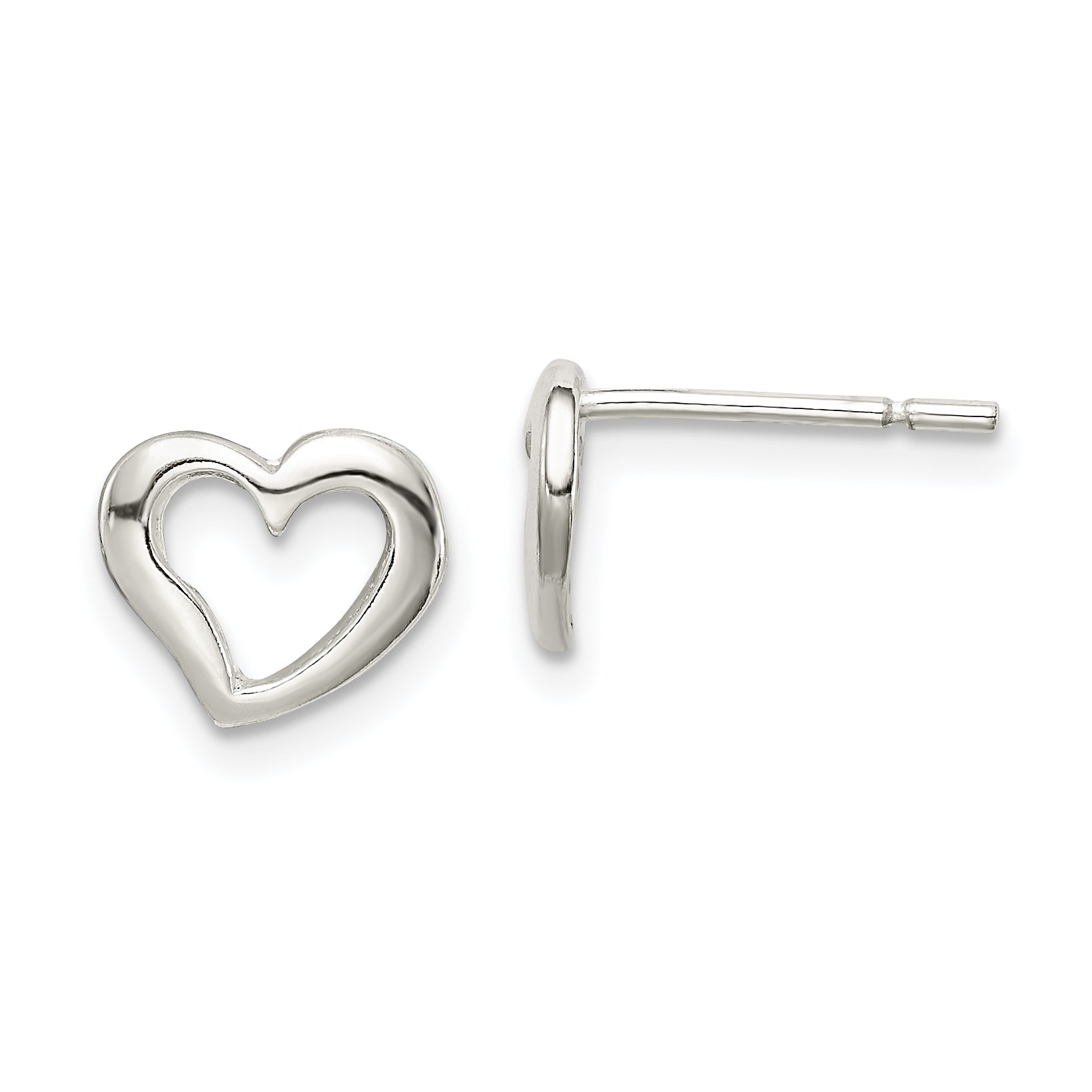 Sterling Silver Polished Heart Post Earrings Main image