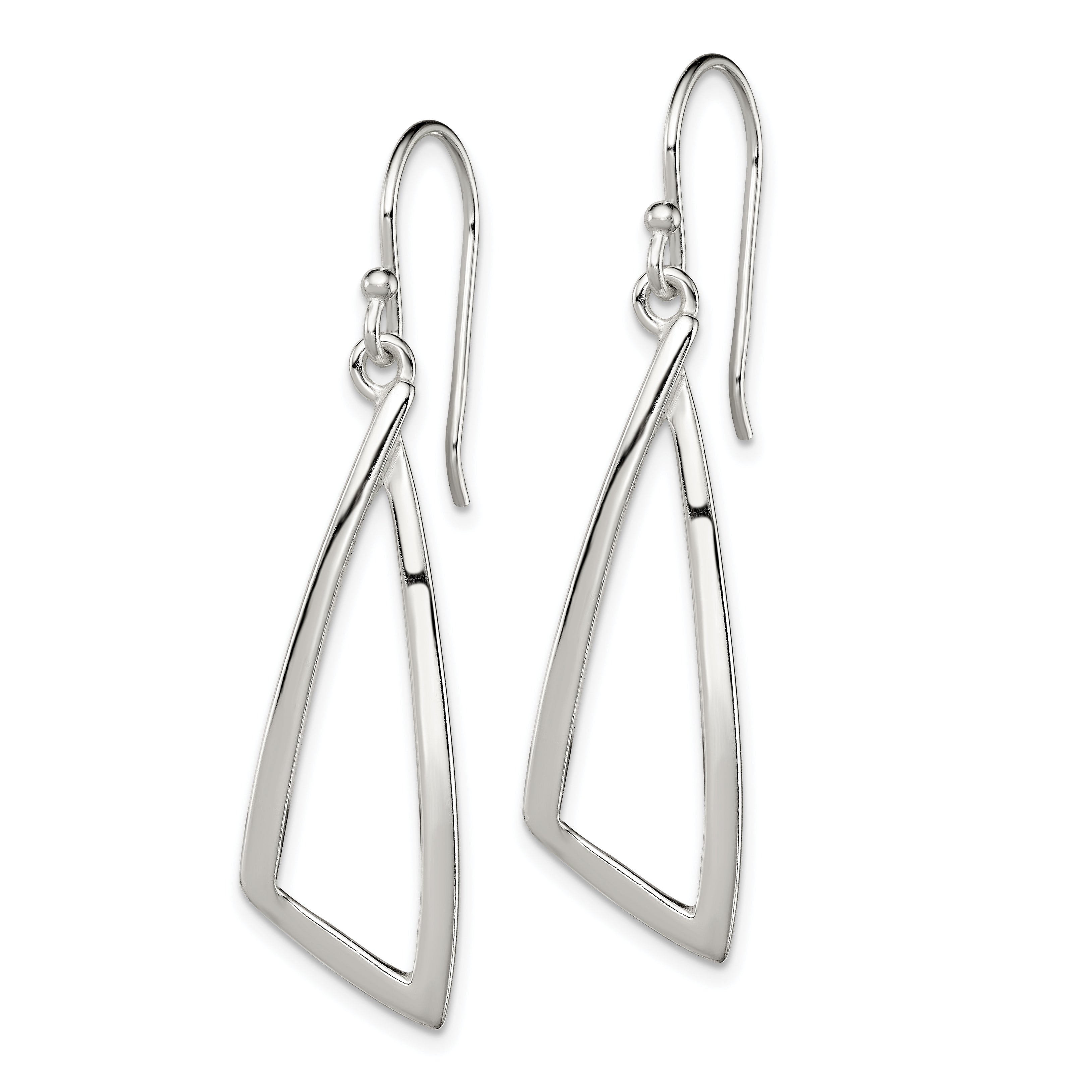Sterling Silver Polished Fancy Dangle Earrings Secondary image
